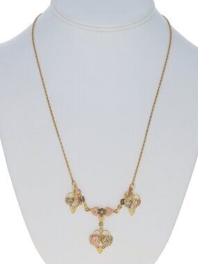 Landstrom's Black Hills Gold Necklace 18" - Yellow Gold 10k with Box